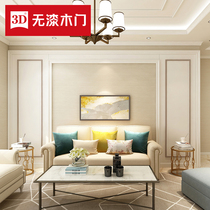 3D non-lacquered wooden door custom wall panel background wall TV sofa bedroom custom background wall DV-21