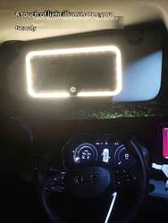 Car makeup mirror car sunrise plate mirror LED light mirror USB charging car inner side -driving makeup mirror