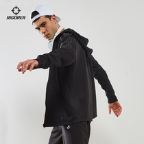 Quasi 2021 New cardigan knitted jacket men and women basketball training running fitness sports print hooded jacket