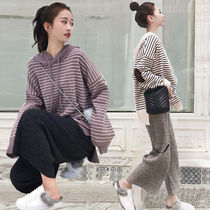 Maternity dress spring suit fashion two-piece set Autumn Winter Net Red Age sports leisure tide mother spring and autumn