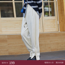 (High Comfort Warm Velvet Sweatpants) Deer and Birds Japanese Autumn and Winter Plus Velvet Thin Artifact Leggings Sweatpants