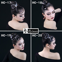 HCdance Latin Dance Competition Headwear Professional Latin Hair Decoration Modern National Standard Performance Headwear Diamond