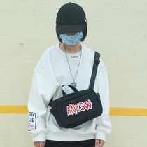 Slanted Satchel men and women Korean version College students Obliquely Cross Raw Juins Overfire Bag Tide Card Academy Wind Single Shoulder Diagonal Satchel Bag