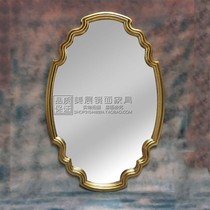 European simple modern makeup mirror gold decorative mirror soft decoration home wall mirror hanging mirror creative art mirror