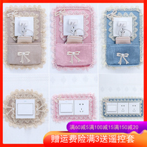 Switch Sleeves Lace Home Han Style Patch Wall Applique field Garden Protective jacket Living room Bedroom Lamp Euro-style Socket Decoration
