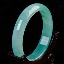 Myanmar old pit water moist light green ice seed jade bracelet jade jewelry jade bracelet gift box