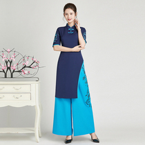 Tangyue 2020 Summer new customer service front desk reception work clothes cashier clothing womens short sleeve foot foot bath