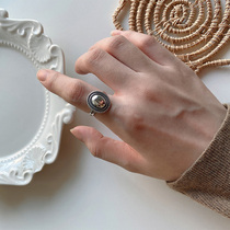 Recommended to store owners own Oval retro silver ring 925 sterling silver ring Childrens ring