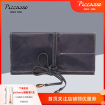 South Korea piccasso6 holes pure sheepskin tie Beauty makeup with makeup brush pack to hold 3-6 brushes body size small