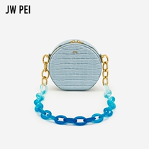 JW PEI small round bag 2021 new fashion womens bag oblique cross shoulder portable mini round drum bag 1C07