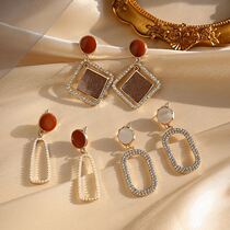 Round face big face earrings thin atmospheric decoration women accessories fashion casual versatile personality winter decoration