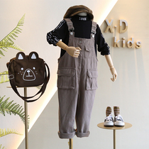Do not return do not change 2019 autumn new girl small casual Korean flavor wash three-dimensional pocket overalls
