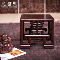 Yundian Mahogany solid wood small stool Household small bench Wooden low stool Small wooden stool Pedal small square stool stool