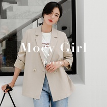 sandro asw blazer women 2021 Spring and Autumn New Korean version of loose short casual solid color small suit
