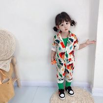 (MF) ink treasure childrens clothing fun color cotton jumpsuit