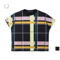 FRED PERRY WOMENS T-shirt 2021 summer new British CASUAL short-sleeved wheat ear embroidery CREW neck cotton G1161