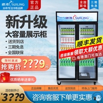 Ear Ling Double Door Refrigerated Display Cabinet Commercial Three Doors Standing Drinks Freezers Fresh fridge LG4-882M2F-A