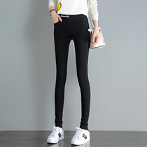 Japan beats bottom pants high waist tightening pants high elastic body slim fit slim foot pants 90% magic pants female outside wearing