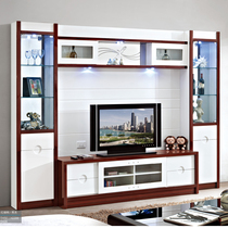 Modern minimalist TV cabinet wine cabinet combination background wall small apartment multi-functional background wall cabinet Chinese furniture
