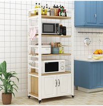 New products Chinese Kitchen Perforated with multifunction shelve oven Oven Microwave Adjustable Lockers Plus Wheels