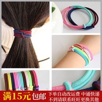 Korean jewelry tie hair rubber band Hairband leather cover head rope Japanese Korean version of Mandarin duck buckle knotted hair accessories