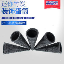 Ice Cream Crispy Leather Cylinder Bamboo Charcoal Mini Decoration Cake Silo Mesh Red Baking Small Cake Snow Pastry Ice Cream