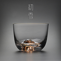 Glass Master Cup Japanese Kung Fu Tea Cup handmade cup small crystal transparent wine glass Japanese tea set Gold Cup