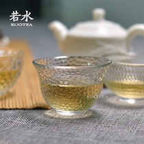 Japanese Gold Gold kung fu tea cup glass tea set Tea Cup hammer pattern gold small cup single cup pure handmade Master Cup