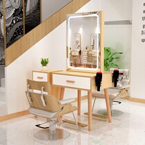 Barber shop hot dyeing area table barber shop hair salon special network red hairdressing mirror table photo studio beauty floor landing makeup table