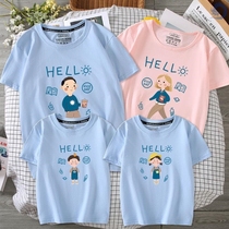 High-end different pro-submount summer clothing 2022 new cotton short sleeves family of three mother and mother female T-shirt