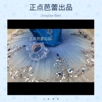 Positive Point Ballet Out professional split tutu classical ballet Performance disc dress tailored blue series