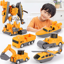 Engineering car building blocks assembly toys Magnetic splicing variety magnet car train puzzle year-old children boy birthday