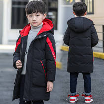 Boys winter clothing cotton clothes CUHK Scout thickened down cotton clothes boy mid-length style Childrens autumn and winter jacket