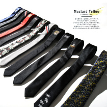 2022 Fashion Europe-US Trend Tie 5cm Korean Version Daily Department Printed Hydrocrobide Marriage College Graduated Pocket Towel Man