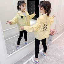 Girls jackets spring new 2021 Korean version of childrens clothing girls net red foreign style fashion all-match tide clothes middle and large children