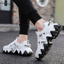 Boomer Men Shoes 2022 New Korean Version Casual Shoes Sports Thick Bottom Trendy Summer 100 Lap Breathable Deodorant Old Daddy Shoes