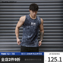 BLUESFLY sports vest mens summer new zdyeing craft trendy relaxation Leisure gym training blouses