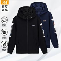 361 sports coat mens 2021 Autumn New hooded cardigan sweater mens warm casual sportswear top