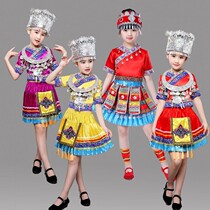 New childrens Miao costumes costumes ethnic girls Yunnan ethnic minorities Yi Guizhou Dong dance