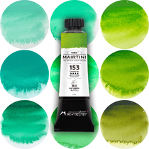 Martini mairtini master green series watercolor pigment single tube-shaped pigment black tube fine grinding 15ml