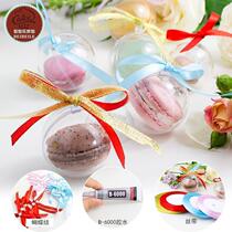 Macaron High Transparent spherical packaging box Biscuit Pastry Round Macaron Ball Christmas 4 5 6cm cm