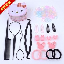 Home Child Hair Dresser with hair tied to hair Hair Styling Tools Kid Dish Hair Kit Styling Comb Trinkets