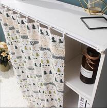 Curtain cover debris door curtain kitchen special partition screen hanging cloth cabinet door 2021 new bookshelf dust curtain
