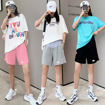 Maternity shorts Summer thin outer wear loose sports casual pants Womens summer pants five-point pants Maternity summer clothes