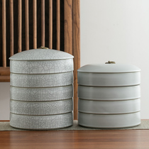 Ru kiln tea cake storage box Puer tea cake storage tank storage tank storage tank storage tank storage tank storage tank storage white tea
