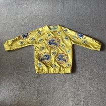 Cloud decoration totem 2021 original ethnic style womens hand embroidered lion casual round neck horse clip sweater