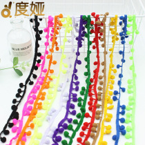 Color tassel wool ball lace accessories decoration curtain sofa clothes material handmade diy black and white fabric