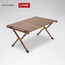 BLACKDEER black deer outdoor camping egg roll table portable folding picnic table car home solid wood table