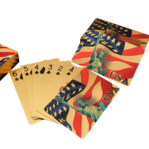 Macaus Fengyun Identical Playing Cards Texas Earth Haute Gold Plastic Poker Creative Yellow Gold Leaf Poker Waterproof