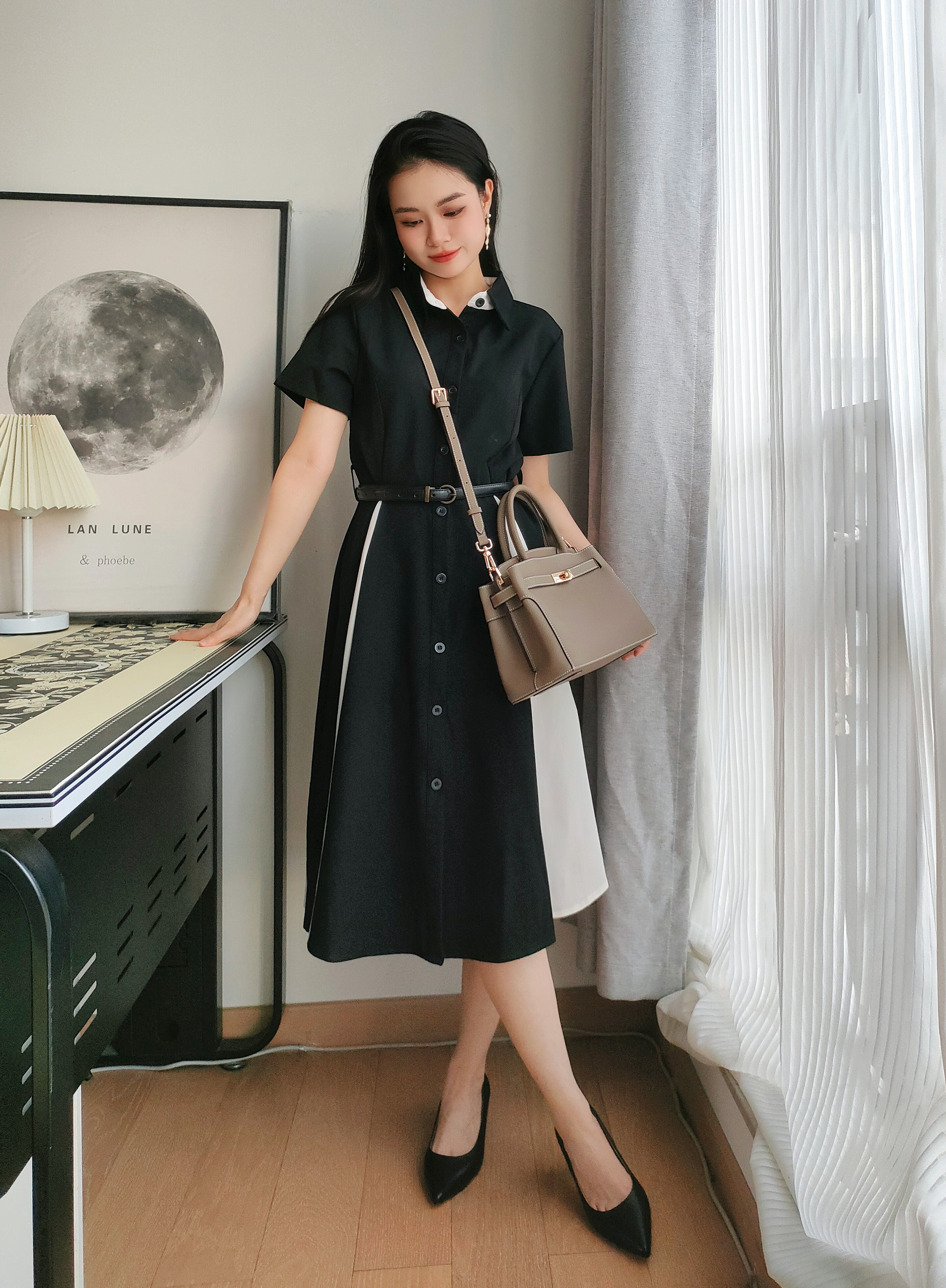 百丽鎏金岁月凯莉包 质感牛皮高级耐磨 大容量通勤 妈妈包婚包两用